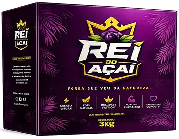 Caixa de açaí do Rei do Açaí para revenda